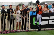 The fan club 1 - Luke Dittman and friends ... it's nice when your fan club loves you even if you don't ride a winner