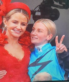 Jamie Melham, pictured with Michelle Payne, is now a member of an elite club, an achievement which would have seemed out of reach just a couple of year's ago when injury out a question mark on her career